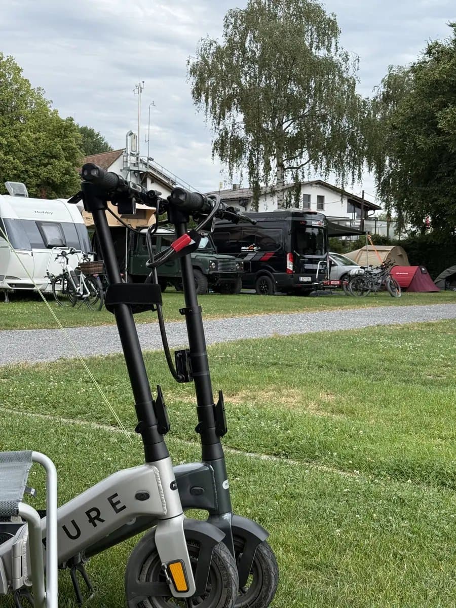 Bewölkter Morgen am Bodensee - wir brechen auf